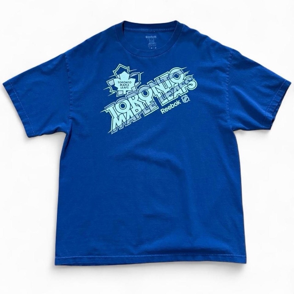 Reebok Toronto Maple Leafs NHL Hockey Sports Graphic Navy Blue T-shirt XL